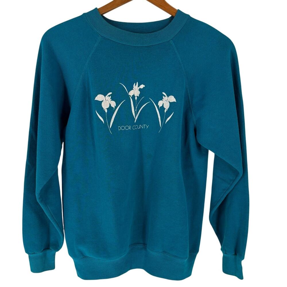 Vintage 90s Door County Wisconsin Crewneck Sweatshirt Adult M USA Made, Hanes